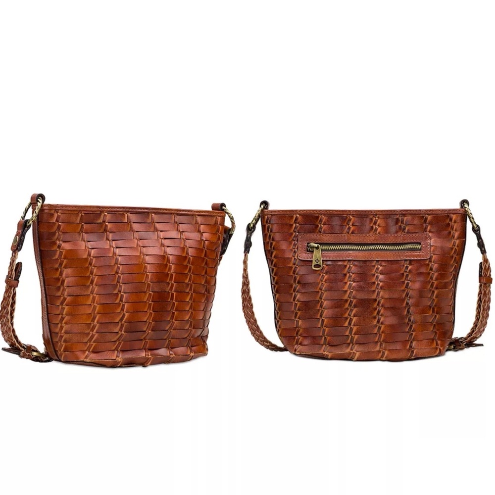 Patricia Nash Valbella Leather Woven Crossbody